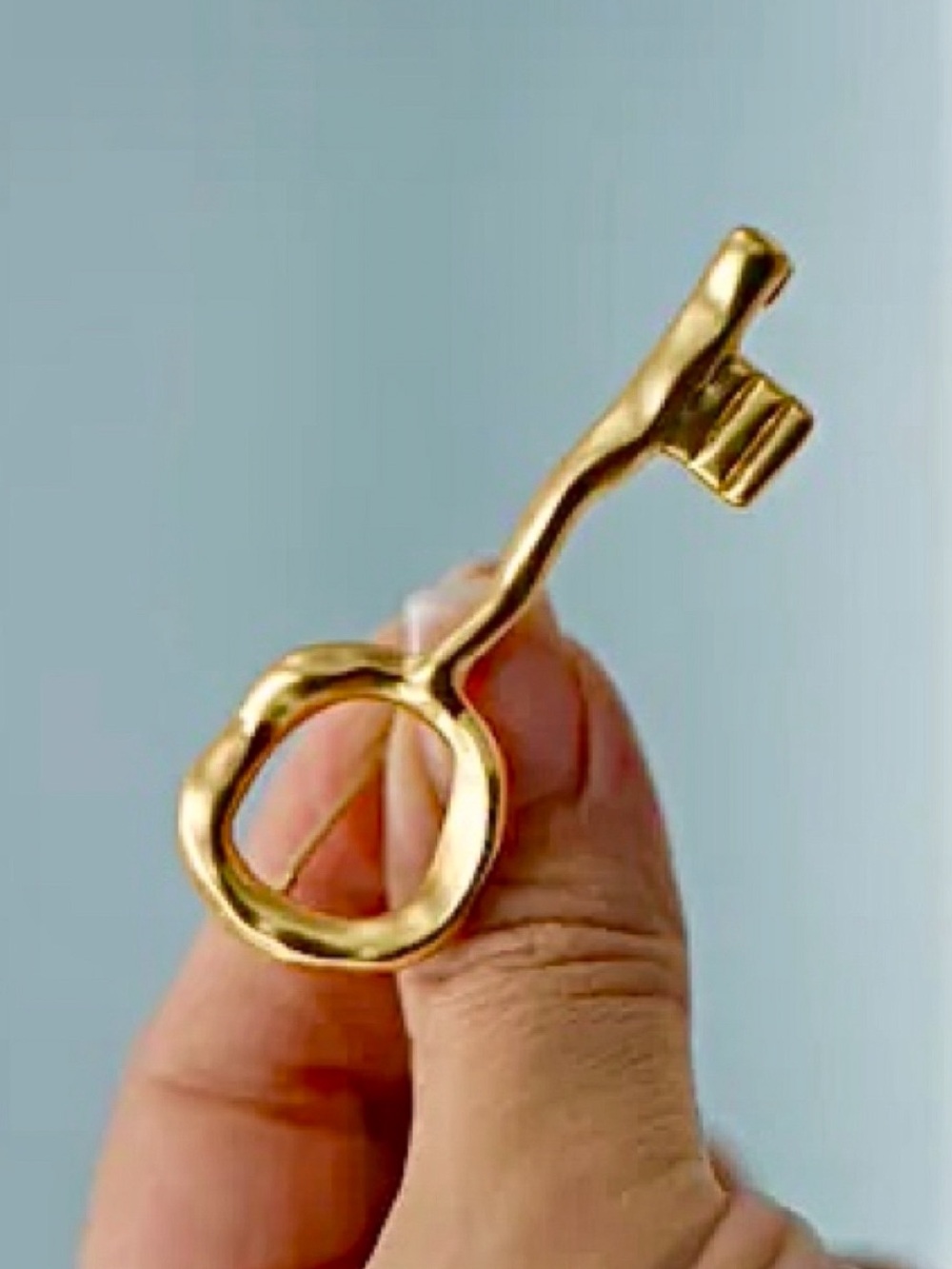 Schiaparelli Style Skeleton Key Pin